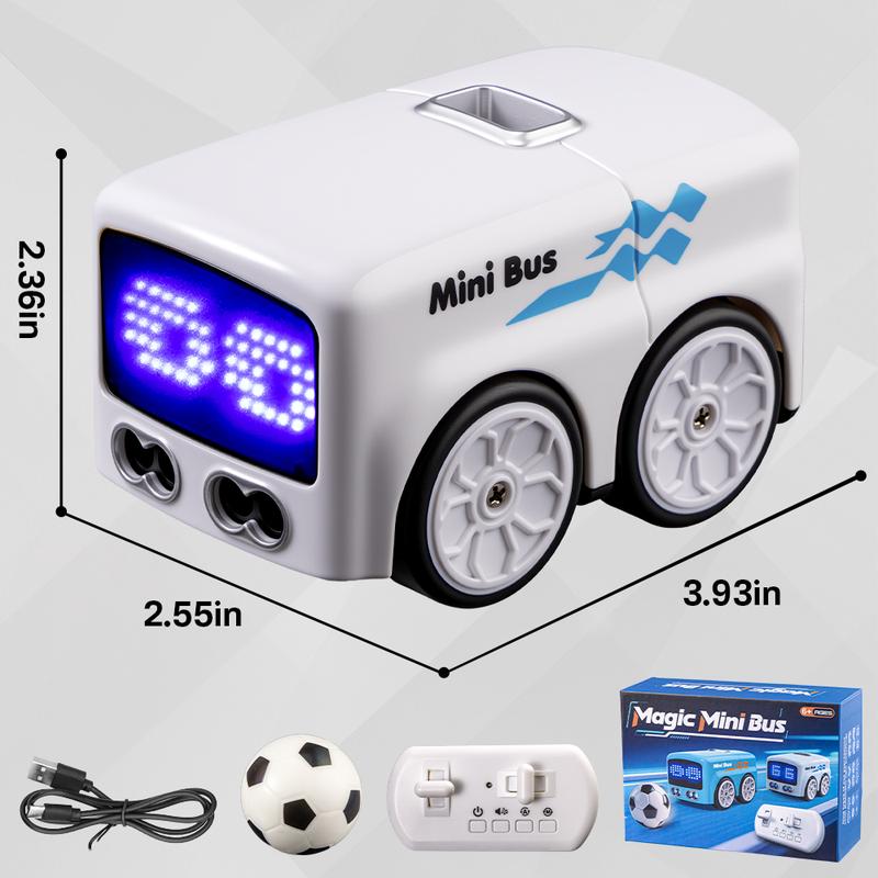 RC Magic Mini Bus Toy - Remote Control Vehicle with Auto Expressions and 4 Play Modes