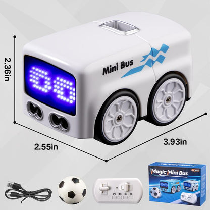RC Magic Mini Bus Toy - Remote Control Vehicle with Auto Expressions and 4 Play Modes