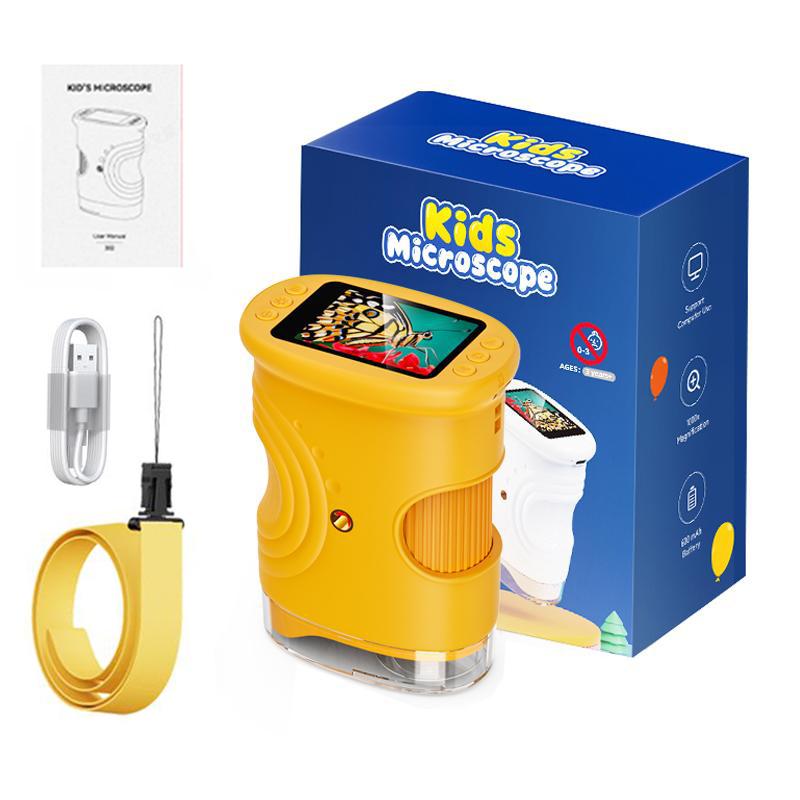 1000X Handheld Kids Microscope with 4K 2.0-inch Screen, Photo & Video Camera