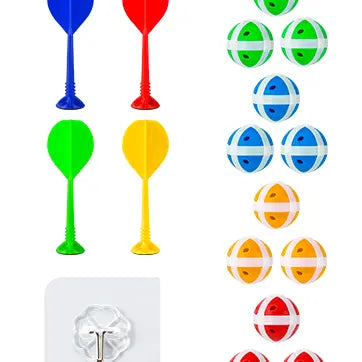 29 Inch Large Dart Board Game with 12 Sticky Balls and 4 Darts for Kids