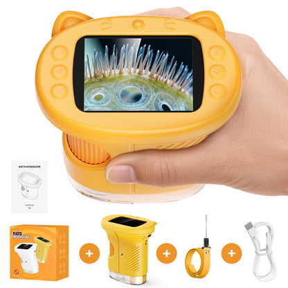 1000X Handheld Kids Microscope with 4K 2.0-inch Screen, Photo & Video Camera