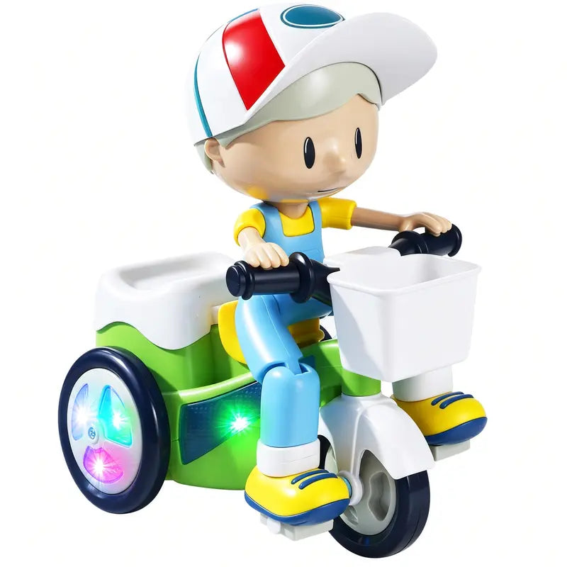 Electric Stunt Tricycle Toy with 360 Degree Spinning, Music and LED Lights