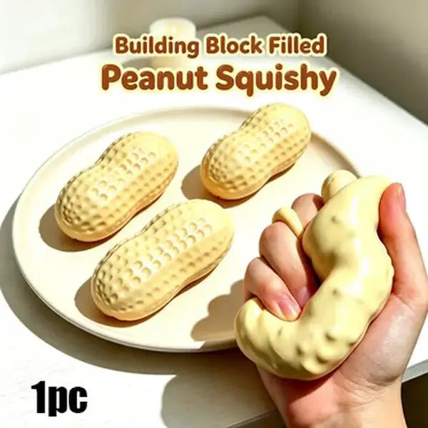 6-Piece Crunchy ASMR Sensory Fidget Balls, Interlocking Brick Filled Anti-Stress Squishy Toys