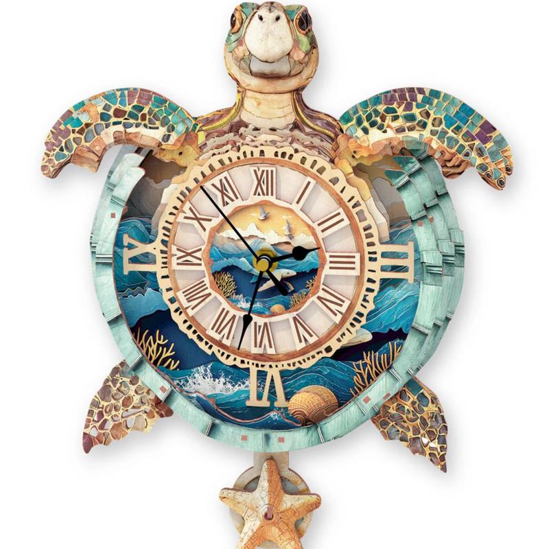 3D Mechanical Wooden Clock Kit for Adults - DIY Pendulum Clock with Roman Numerals