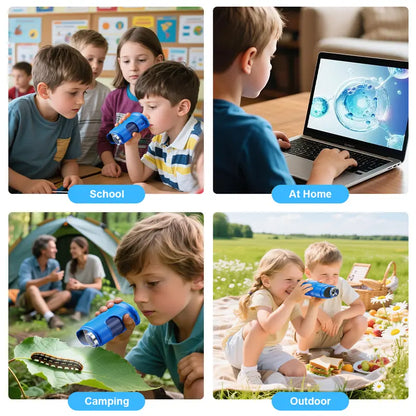 1000X Handheld Kids Microscope with 4K 2.0-inch Screen, Photo & Video Camera