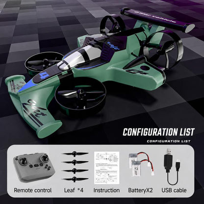 2-in-1 Remote Control Car & Plane Combo Toy with 360-Degree Drift Tires