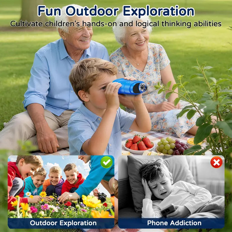 1000X Handheld Kids Microscope with 4K 2.0-inch Screen, Photo & Video Camera