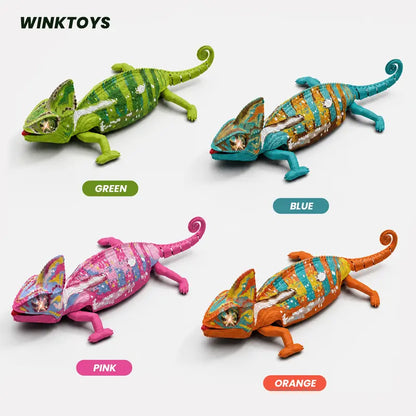 Wall Crawler Chameleon - Bio-Inspired Remote Control Toy with LED Glowing Body and 360° Spin