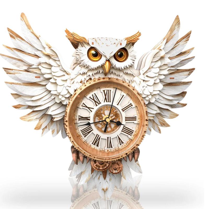 3D Mechanical Wooden Clock Kit for Adults - DIY Pendulum Clock with Roman Numerals