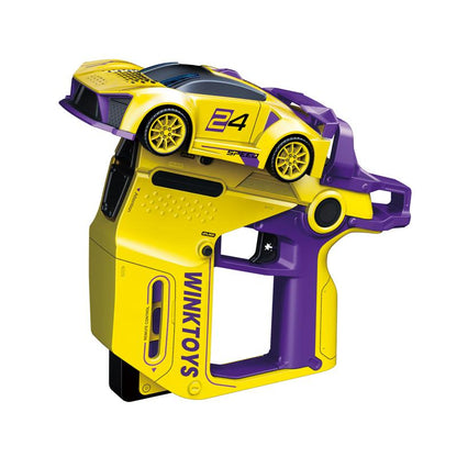 2-Player Interactive Racing Game Car Set with LED Lights and 2 Controllers