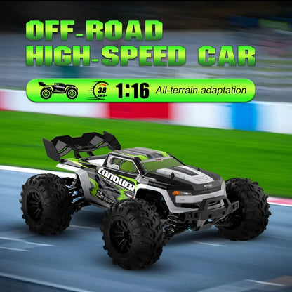 1:16 Scale 4WD High-Speed 50 km/h Off-Road RC Truck with LED Lights