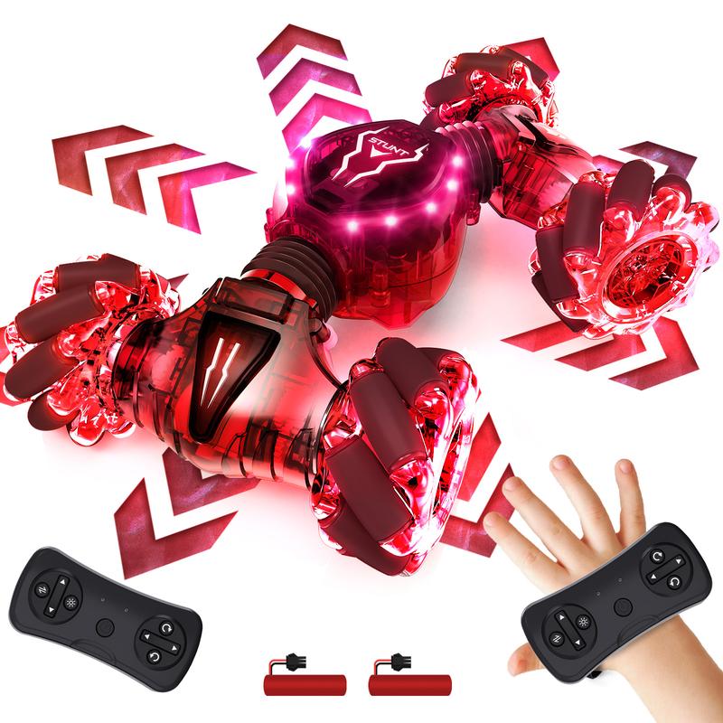 2.4GHz Gesture Sensing Remote Control Stunt Car Toy with 360° Rotation and Lights