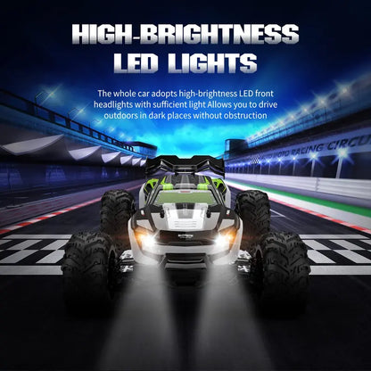 1:16 Scale 4WD High-Speed 50 km/h Off-Road RC Truck with LED Lights