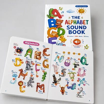 Interactive English Sound Book for Ages 1-6, Tap-to-Learn Educational Toy with 500+ Words