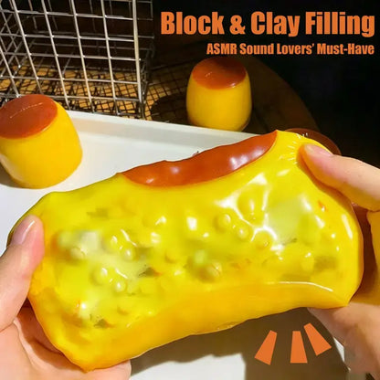 6-Piece Crunchy ASMR Sensory Fidget Balls, Interlocking Brick Filled Anti-Stress Squishy Toys