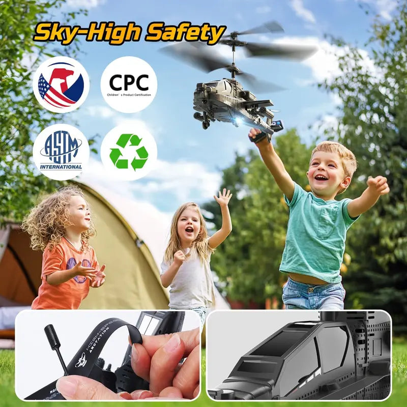 2.4GHz Remote Controlled Helicopter with LED Lights and Altitude Hold - 26 Mins Flight Time