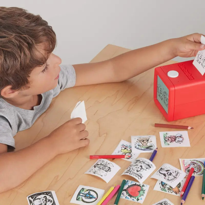 AI-Powered Voice-Activated Mini Thermal Printer for Kids 5+, DIY Scrapbooking Tool with 3 Paper Rolls