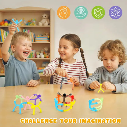 10-Pack Magnetic Fidget Figures - Silicone Sensory Toys for Kids, ADHD and Anxiety Relief