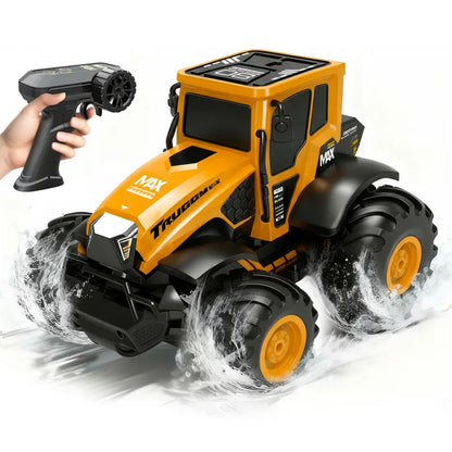 1:14 Scale 4WD Amphibious RC Monster Truck - 2.4GHz Waterproof All-Terrain Off-Road Pickup