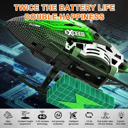2.4G RC Helicopter with LED Light, 3.5 Channel Gyro and Altitude Hold for Kids