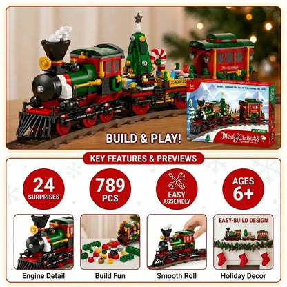 2026 Christmas Advent Calendar Building Toy Set - 789 PCS Train 24-Day Surprise Countdown
