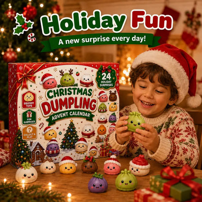 Christmas Mini Squishies Advent Calendar 2026 - 24-Day Dumpling Toy Countdown