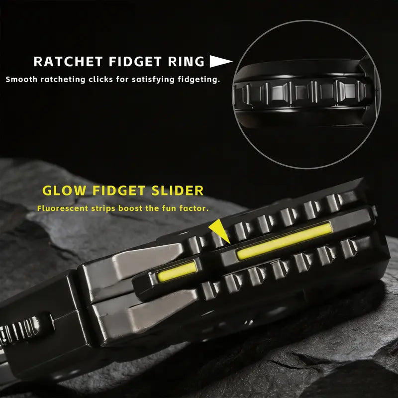 Mechanical Fidget Sensory Toy - Compact Rotating Block Shape-Shifting Stress Relief Gadget