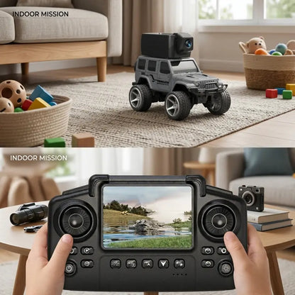 Unisex Mini Spy RC Truck with HD Camera, WiFi FPV Stream and Screen Remote Control