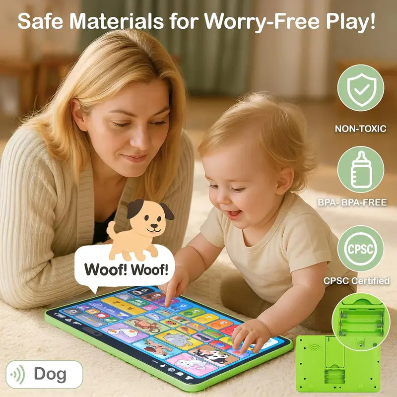 Unisex Trilingual Toddler Learning Tablet - Ergonomic Educational Toy for Ages 1-3, 4 Modes