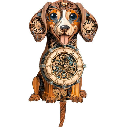 3D Mechanical Wooden Clock Kit for Adults - DIY Pendulum Clock with Roman Numerals