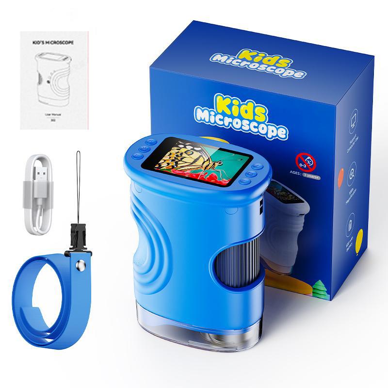 1000X Handheld Kids Microscope with 4K 2.0-inch Screen, Photo & Video Camera