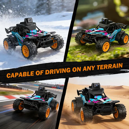 Unisex 2.4GHz FPV Camera Off-Road RC Truck with 2.8" LCD Screen and LED Lights