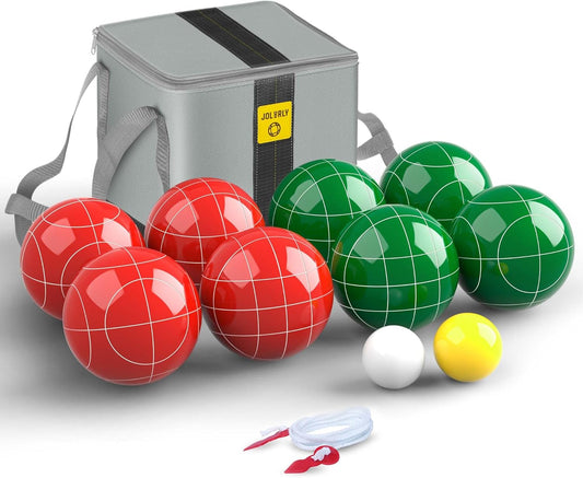 Professional 107mm Bocce Ball Set - Regulation 920g Size and Weight for Tournaments