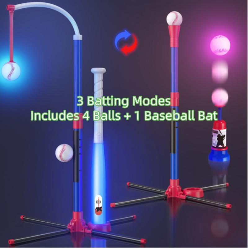 3-in-1 Multi-Use Kids' Baseball Set with Bat, Standing Tee, and Ball Launcher