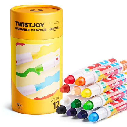 Jumbo Silky Crayons for Toddlers - Easy Grip Non-Toxic Washable Art Supplies for Kids