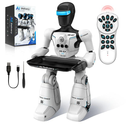 2.4Ghz Remote Control Delivery Robot with Gesture Sensing and Voice Command