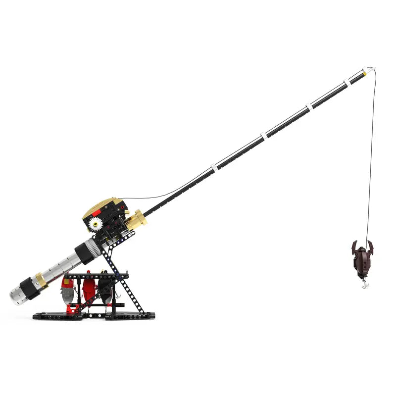 Unisex 425-Piece Baitcasting Fishing Rod Building Kit with Realistic Gear Mechanism