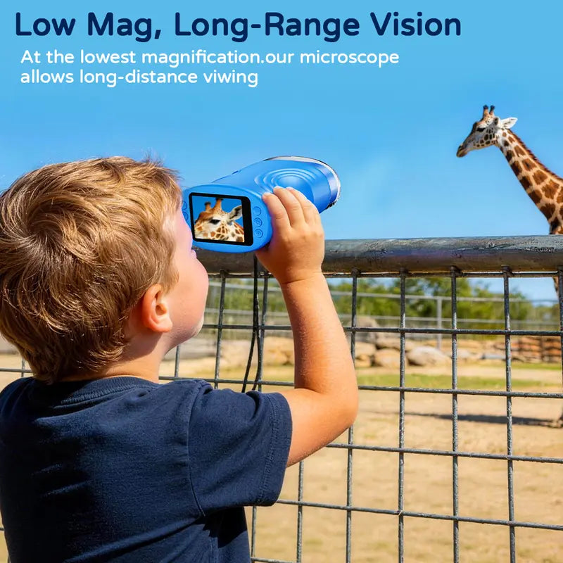 1000X Handheld Kids Microscope with 4K 2.0-inch Screen, Photo & Video Camera