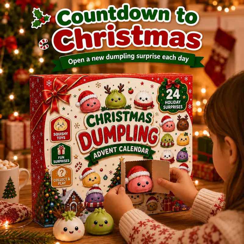 Christmas Mini Squishies Advent Calendar 2026 - 24-Day Dumpling Toy Countdown