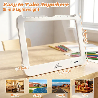 LED Drawing Board for Kids - Rechargeable Light-Up Tracing Board with Markers and RGB Glow Effect