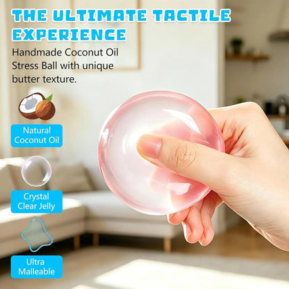 Coconut Oil Stress Ball - Moldable Slow Rebound Squeeze Toy for Anxiety Relief