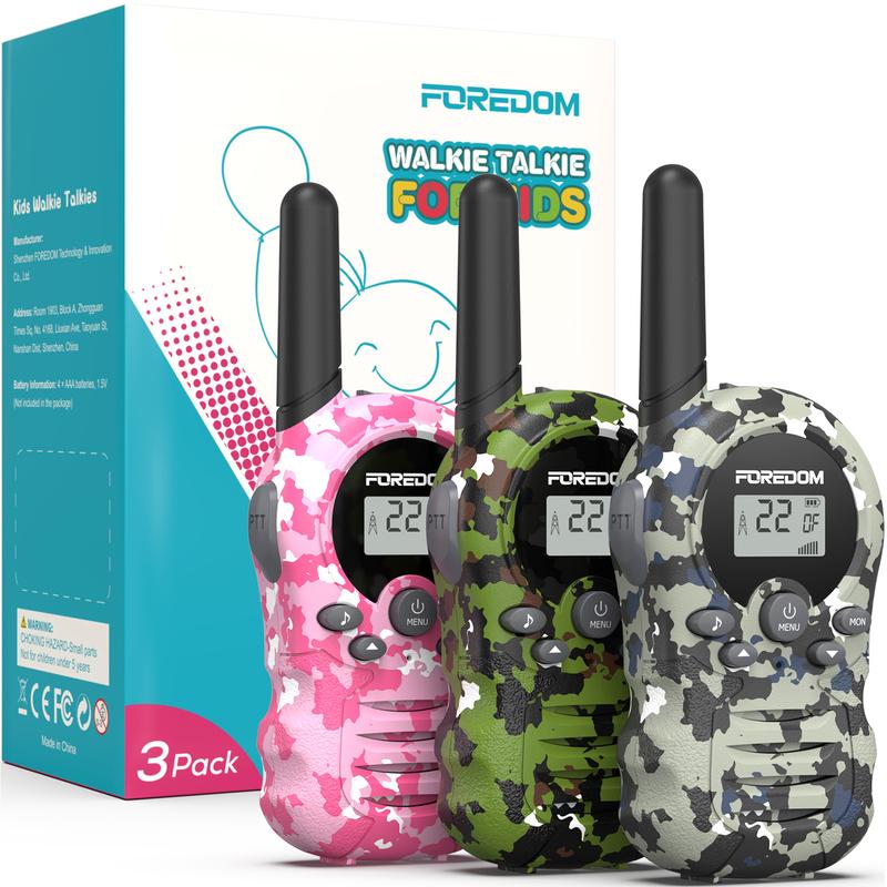 Rechargeable Video Walkie Talkies for Kids with HD Screen, Camera, and Music for Outdoor Fun