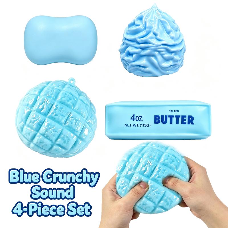 Crunchy Sound Butter Bar Squishy Fidget Toy, Soft Squeeze Sensory Stress Relief Tool for Teens and Adults
