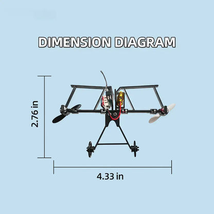 RC Paper Airplane Kit with Gyro Stabilizer and Dual Propellers, DIY STEM Toy for Kids and Adults