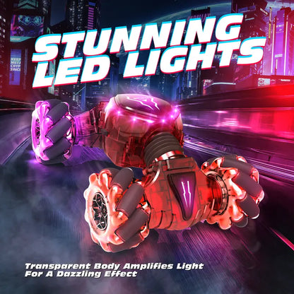 2.4GHz Gesture Sensing Remote Control Stunt Car Toy with 360° Rotation and Lights