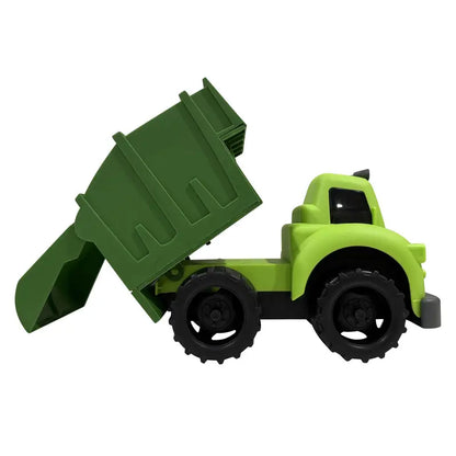 Set of 2 Interactive Toy Trucks with Projector Screen Faces - Fire, Trash, and Dump Truck Styles