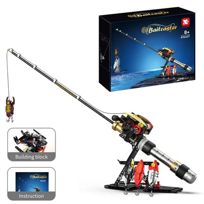 Unisex 425-Piece Baitcasting Fishing Rod Building Kit with Realistic Gear Mechanism