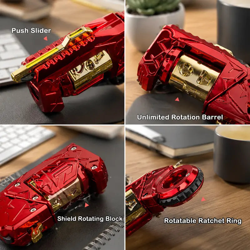 Mechanical Fidget Sensory Toy - Compact Rotating Block Shape-Shifting Stress Relief Gadget