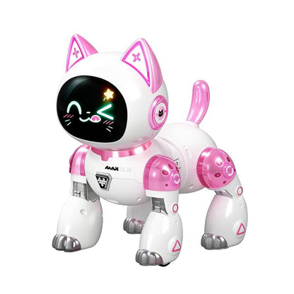 AI Smart Robot Cat Toy with Voice Control, Remote Control and Dynamic Expression Screen