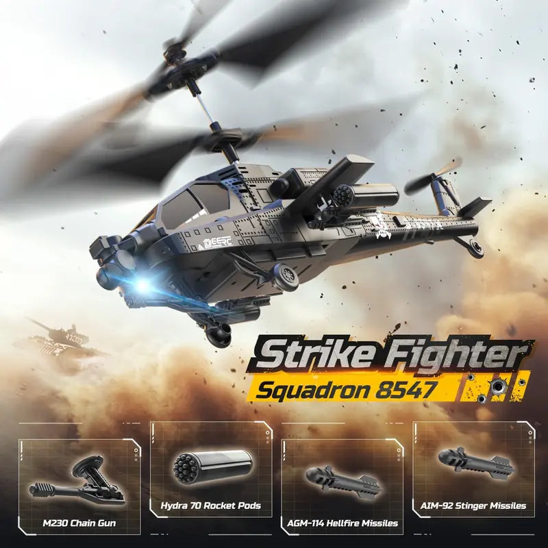 2.4GHz Remote Controlled Helicopter with LED Lights and Altitude Hold - 26 Mins Flight Time